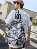 Korean Cartoon Graffiti Boys' Backpack - Large Capacity Trendy Nylon School Bag