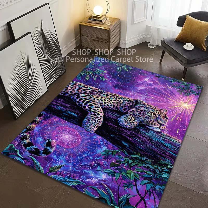 

15 Sizes Cheetah Pattern Carpet for Living Room Bedroom Sofa Home Decor Non-slip Floor Mat Large Size Luxury Gift Outdoor Rug 40cm x 60cm