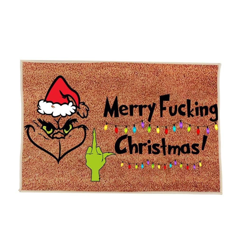 Christmas Festival Decoration Front Door Carpet Indoor Outdoor Mat