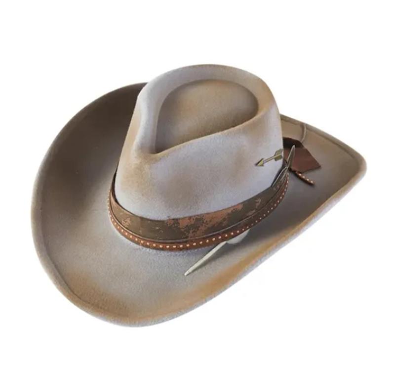 

Competitive Western cowboy Hat Paint Fedora Hat for Women Men Riding Hat Autumn Panama Big Brim Cowgirl Hat sombrero vaquero 56-58cm