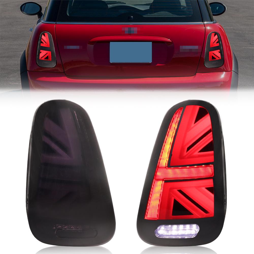 

2pcs For Mini Cooper R50 R52 R53 Union Jack Rear Tail Lamps Tail/Brake & Sequential Blink Turn Signal Tail Lights Assembly