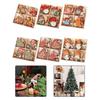 12pcs Wooden Christmas Ornaments Cute Biscuits Couple Faceless Santa Christmas Home Party Ornaments Decorations