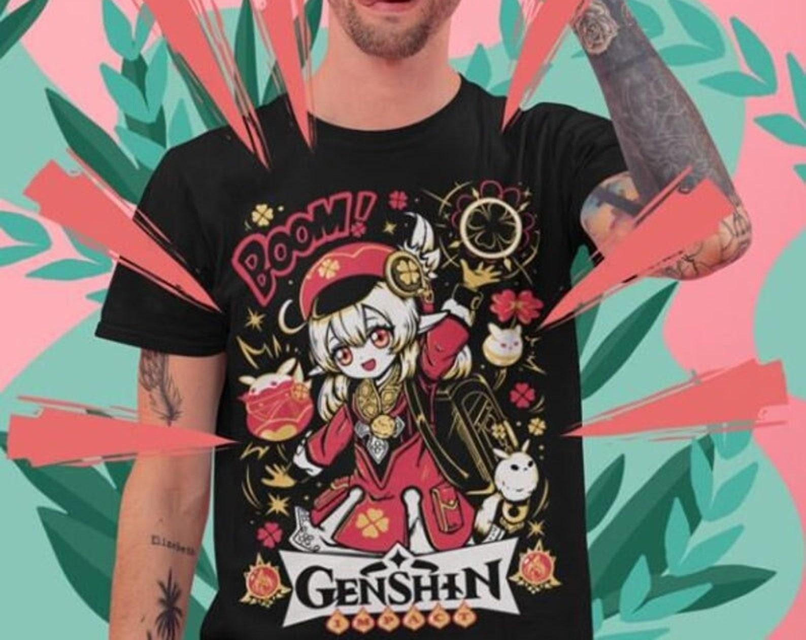 Klee Genshin Impact Aesthetic Anime Vaporwave Japan Aesthetic Anime Japanese Genshin Impact Raiden Shogun Gaming T-Shirt, Anime Waifu Shirt 3XL