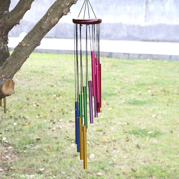 Retro Wooden & Metal Wind Chime: Pastoral Wall Hanging Ornament & Creative Home Gift Pendant