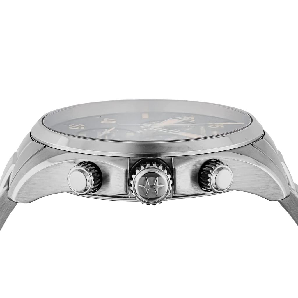 [Hamilton] Watch Khaki Aviation Pilot Chrono Quartz Khaki Aviation Black Dial Stainless Steel Sapphire Crystal Quartz 10 ATM Water Resistant 42MM