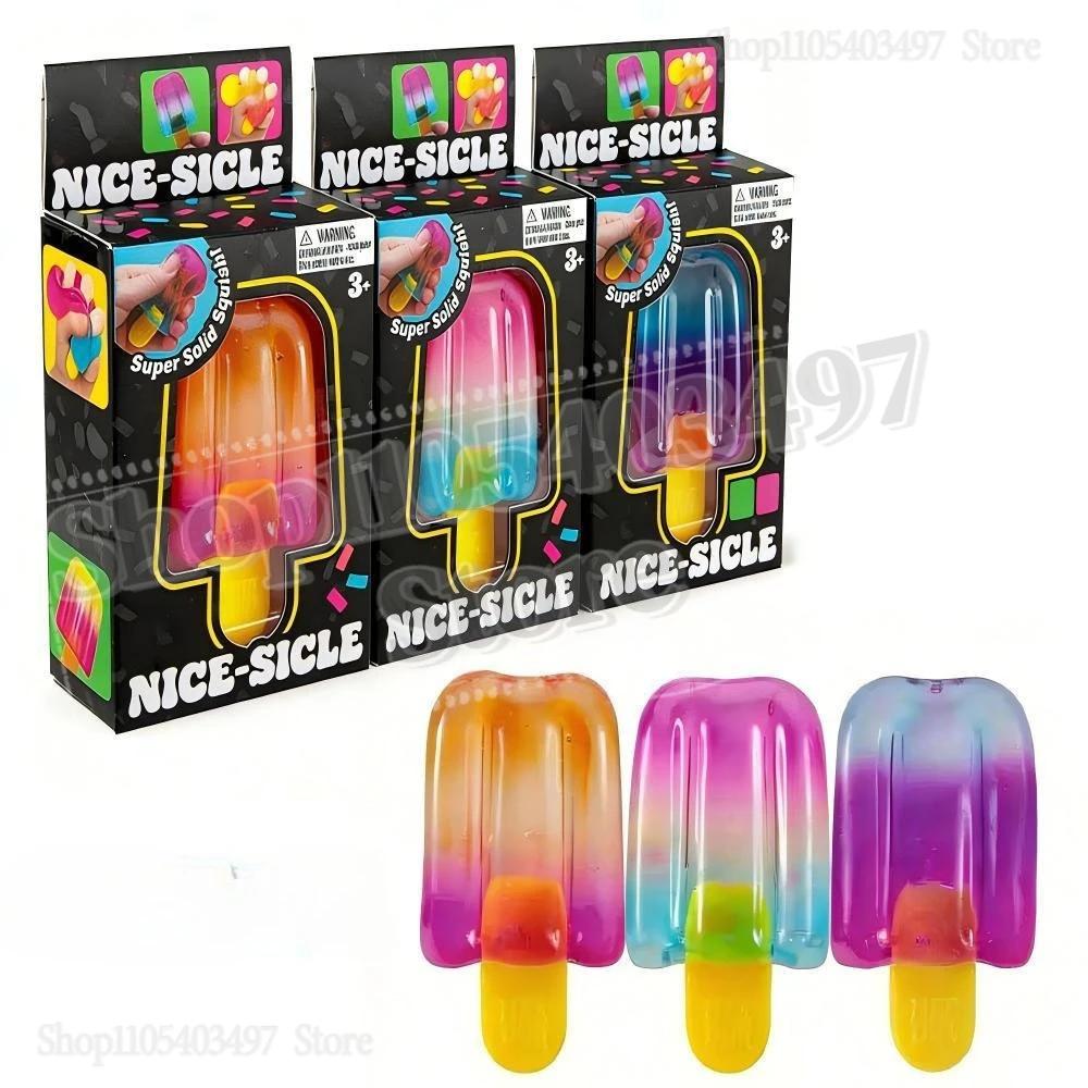 HOT Nice-Sicle Popsicle Sensory Squeeze lovely Super Solid Squish Stress Relief for Kids Adults Summer Easter Gift