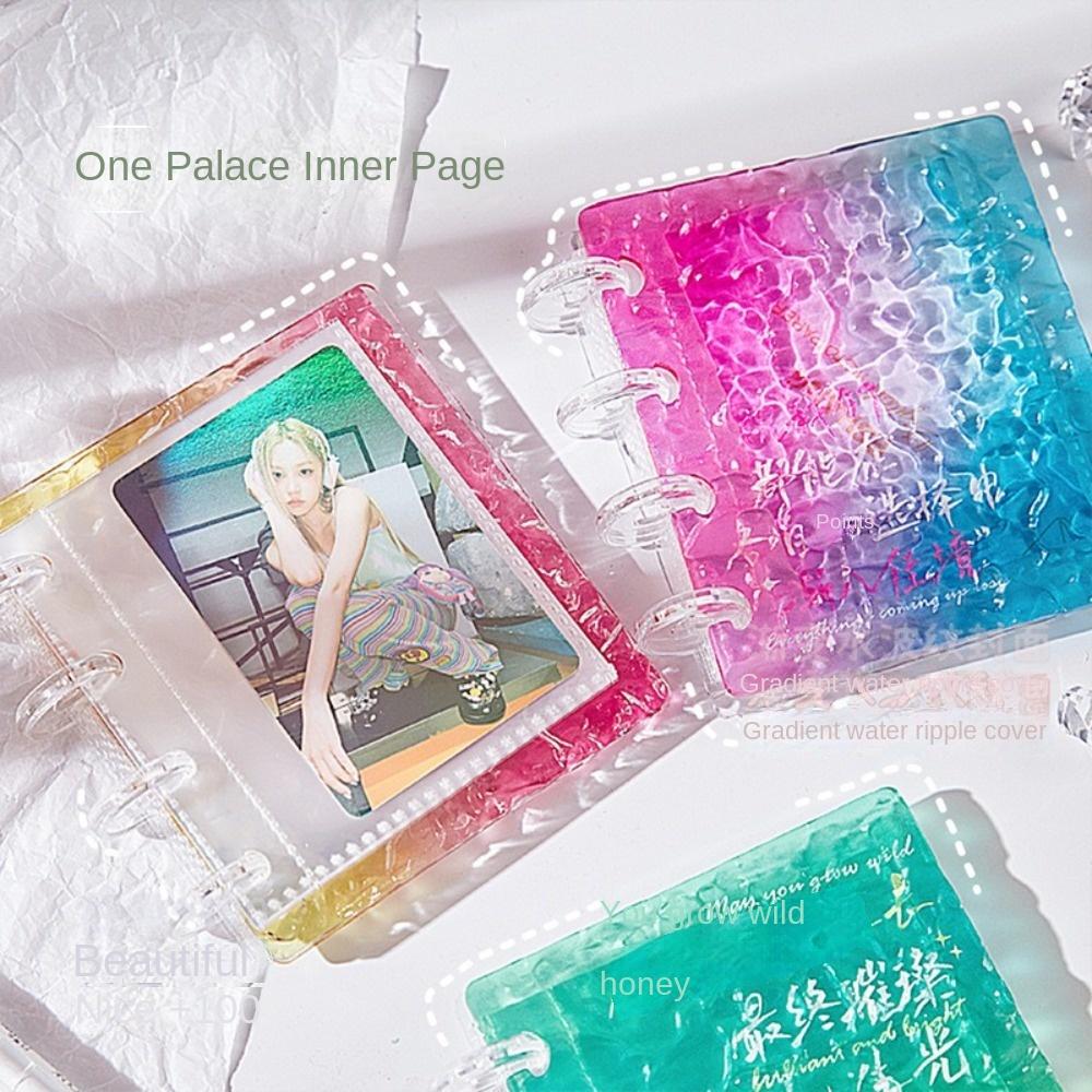 Colorful Crushed Ice Photocard Binder 3 Inch Idol Card Collect Book New Card Album  Unisex
