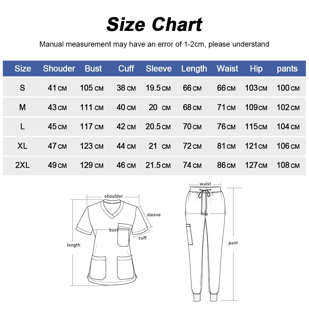 Medyczny zestaw uniformów medycznych Miękki strój pielęgniarski dla kobiet z wieloma kieszeniami Wysokiej jakości ubrania robocze dla pielęgniarek i lekarzy Kliniczny strój medyczny