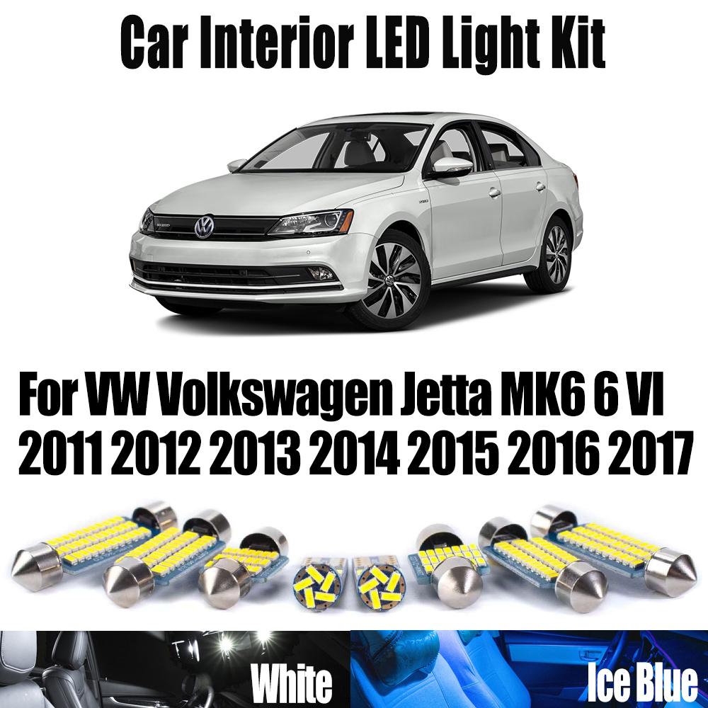 AGLNX1 13Pcs For VW Volkswagen Jetta MK6 6 VI 2011 2012 2013 2014 2015 2016 2017 Car Accessories Vehicle LED Interior Reading Light Set