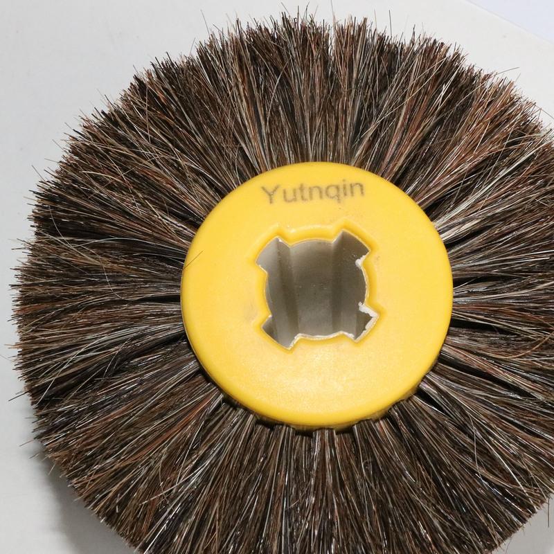 Yutnqin 1pc Deburring Nylon Abrasive Wire Drawing Round Brush Polishing Tool Sisal Horse hair Rotary brush For Furniture Wood