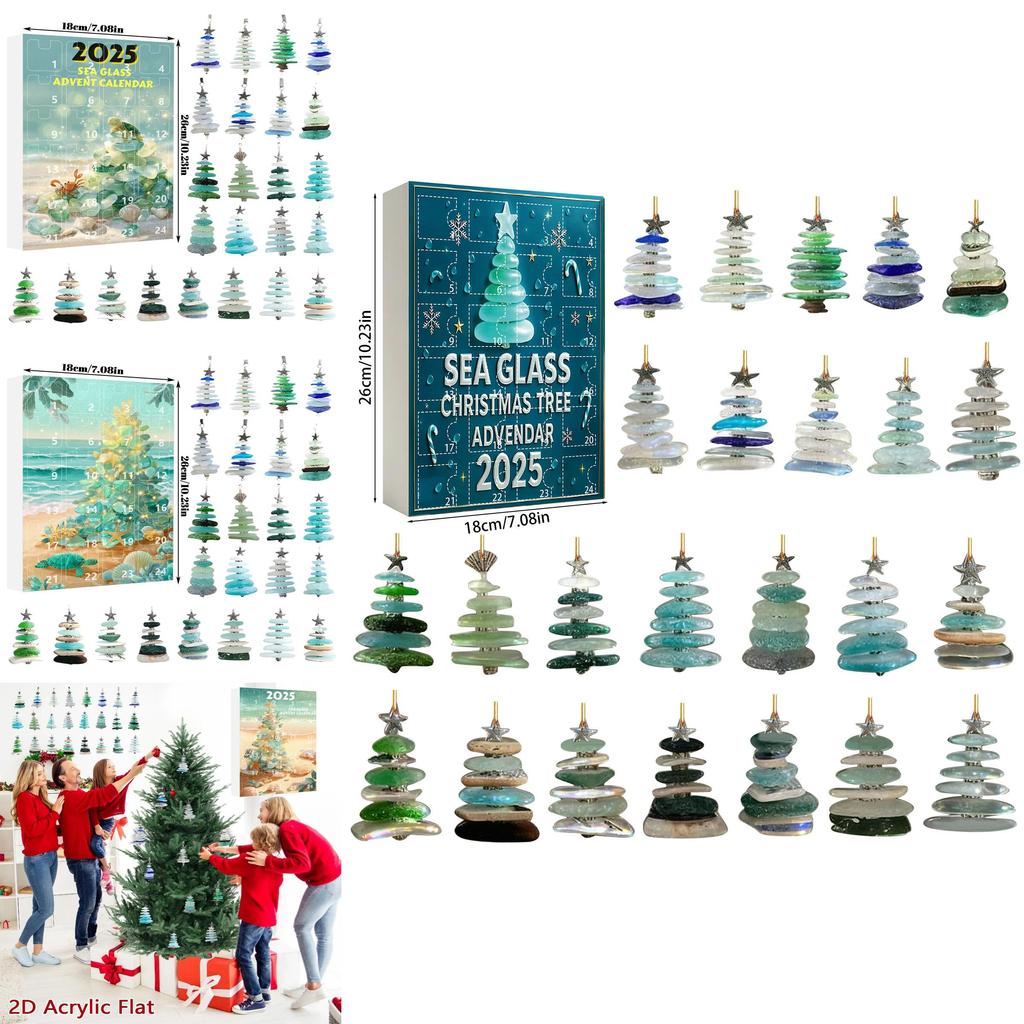 Christmas Blind Box Series Acrylic Tree Christmas Decor Gift For Holiday Celebration