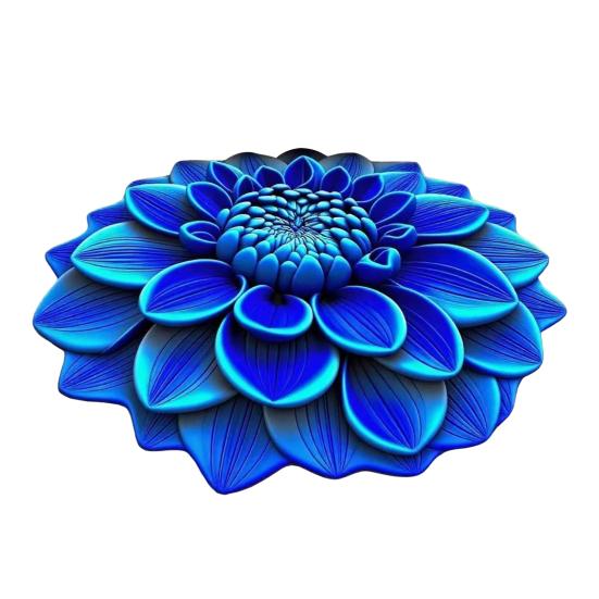 3D Realistic Flower Pattern Absorbent Mat Non-Slip Floral Rug Plush Velvet Floor Mat for Bedroom Kitchen Bathroom Sofa Coffee Table
