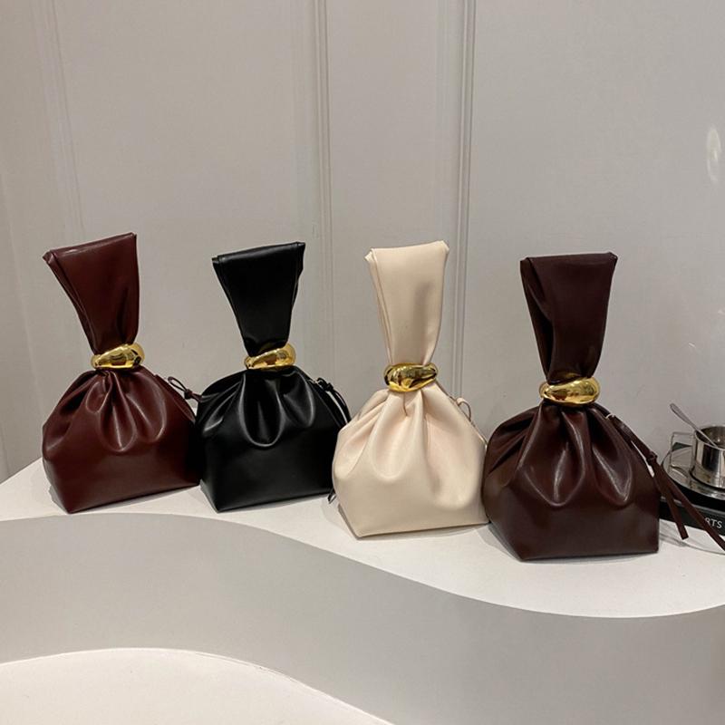 Mini Torba Podpachowa z Plisami ze Skóry PU dla Kobiet Designerska Damska Retro Torba na Ramię Torebki i Portmonetki