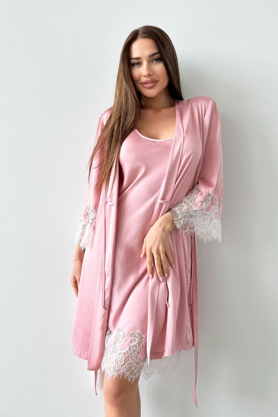 

комплект: халат і сорочка German Volf (96661) 40(XS) рожевий
