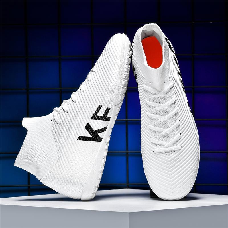 34-46 Men's/ Women's Football Boots Youth Artificial Grass Training Nails TF Microfiber Mesh Breathable Football Shoes Children's Football Shoes