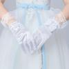Childrens Artificial Pearl Necklace Set With Satin Gloves And Butterfly Bow Design For Stylish Casual Wear