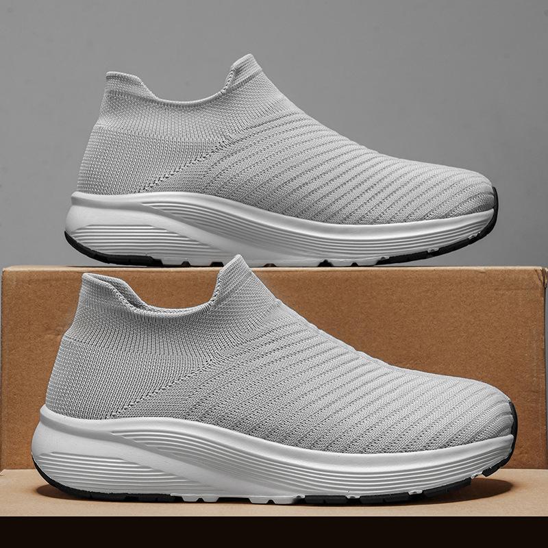 2026 Spring and Summer One-pedal Fly-woven Foot-set Men's and Women's Shoes Large Casual Breathable Lightweight Travel Shoes
