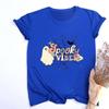 Retro Halloween Spooky Vibes Shirt Funny Halloween Unisex Short Sleeve Shirts Spooky Season TShirts Ghost Unisex Tee Clothes