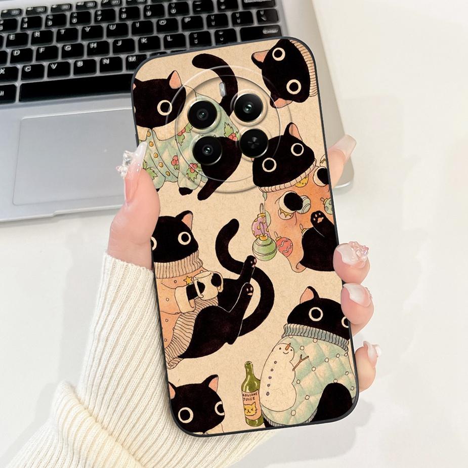 For Realme 12 Pro Plus Case RMX3840 Cute Cartoon Cover Soft Silicone Phone Case For Realme 12 Plus 12X Realme12 Pro + Bags Shell