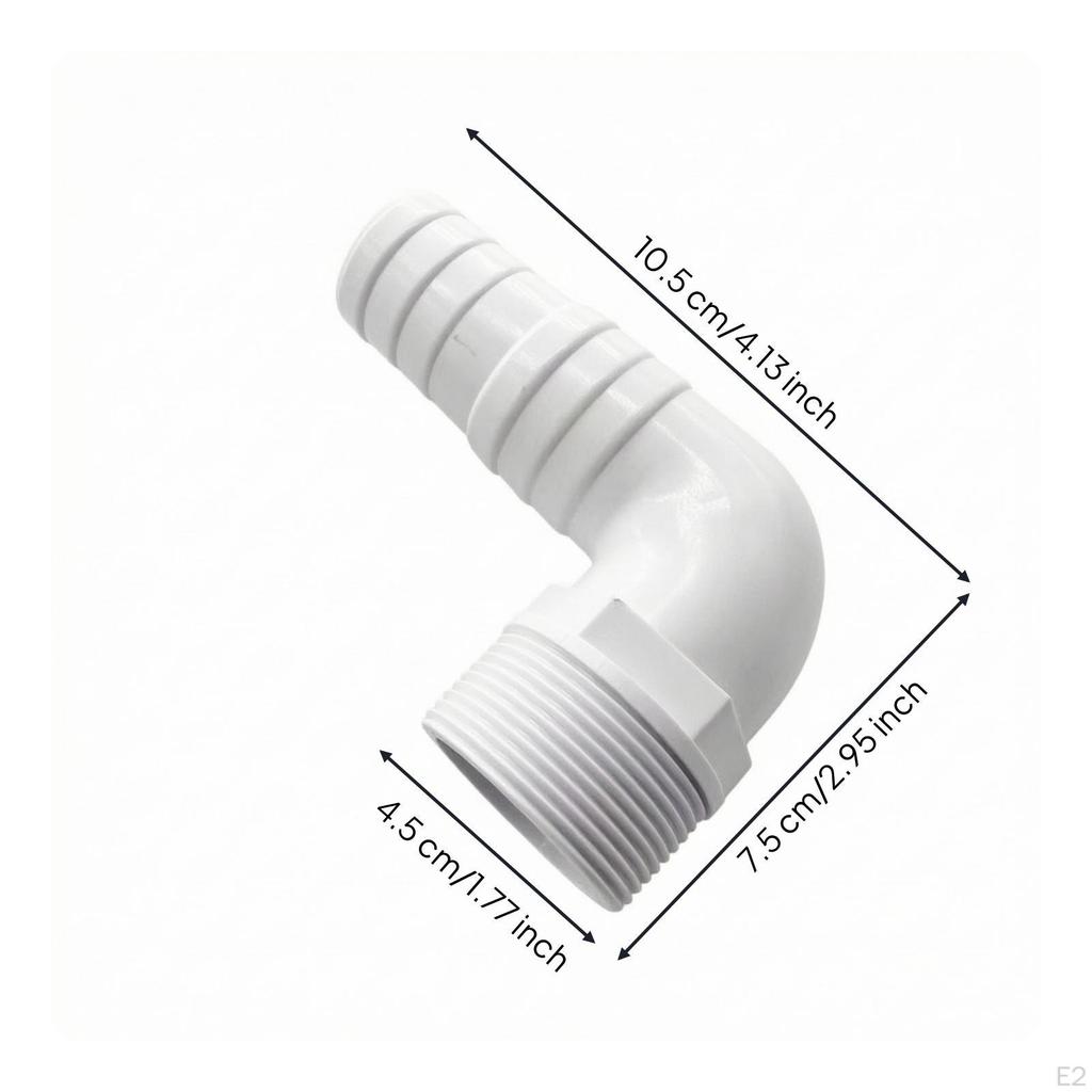 1.5Inch Hose Barb Elbow Fitting | Right Angle, 90Degree Fitting, for Pump Repair