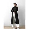 Women's Mid-Length Black Wool Coat - 2023 Autumn/Winter Thickened Slimming Versatile Korean Style Overcoat