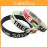 Braccialetto da polso in silicone unico Free Palestine in accattivante bianco e nero