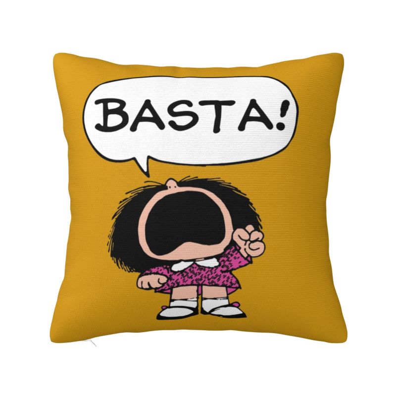 Quino Comic Cartoon Mafalda Throw Pillow Case Cm Home Decoration Cushion Cover Polyester Pillowcase Doublesided Printing