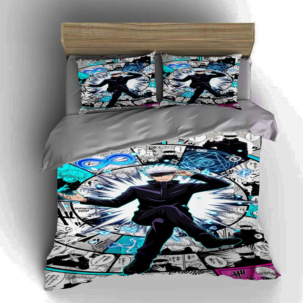 Anime manga collage Bedding Duvet cover sets Duvet covers Pillowcases gifts (1 * Duvet Cover 2 * Pillowcases, without duvet insert)