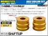 SHIFT UP 270285-04 Motorcycle Equipment, Wheels, Axle Color, Rear Set, Monkey 125 (19-24) [JB02/JB03/JB05] Gold