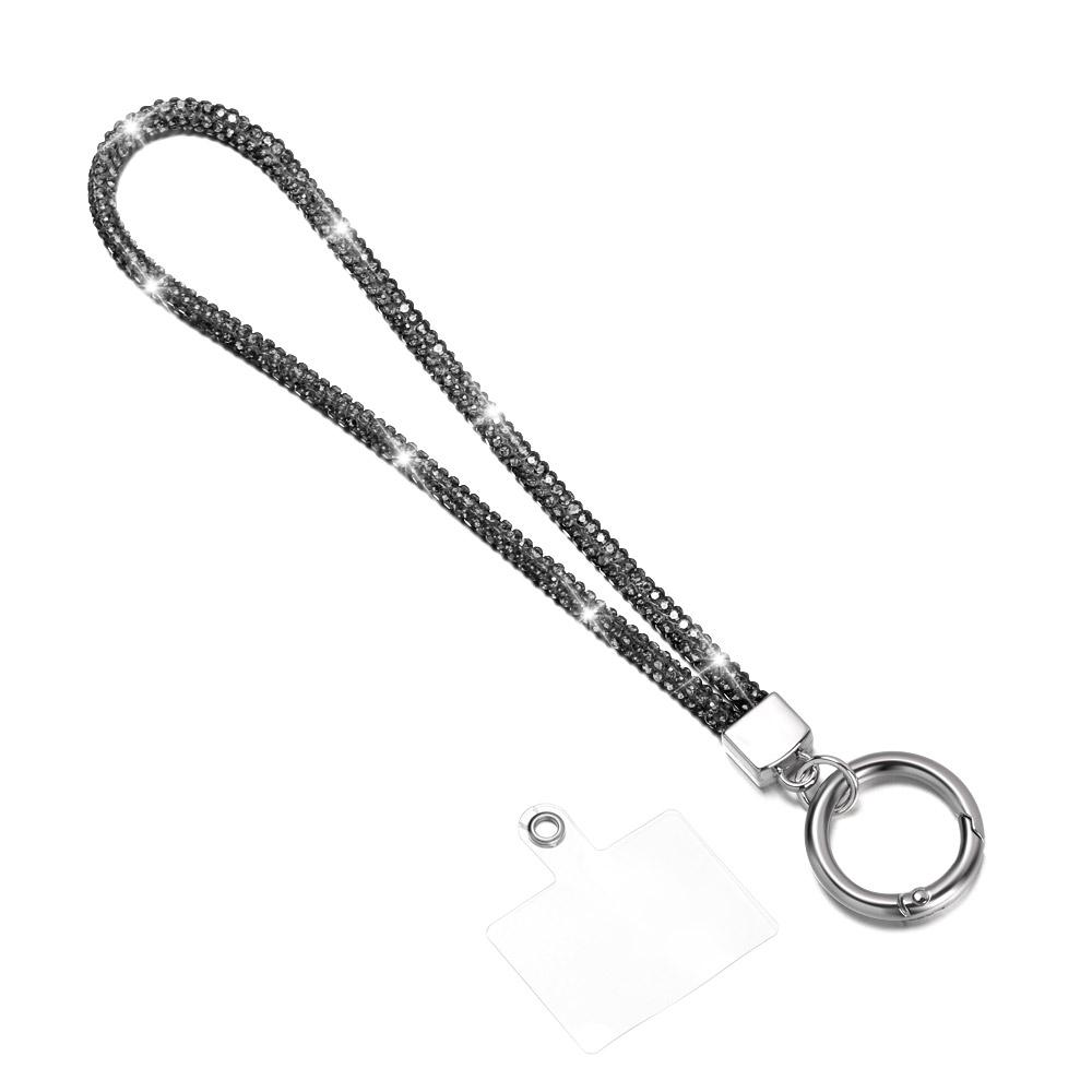 Glitter Rhinestone Phone Lanyard Phone Crystal Wrist Straps Keychain Hanging Anti-lost Rope