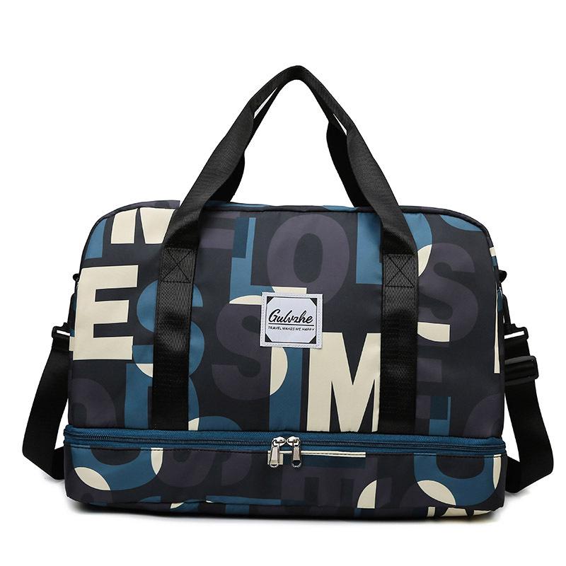 

Женская дорожная сумка в корейском стиле с возможностью расширения - большая вместимость, разделение сухого/мокрого, функции для занятий йогой One Size