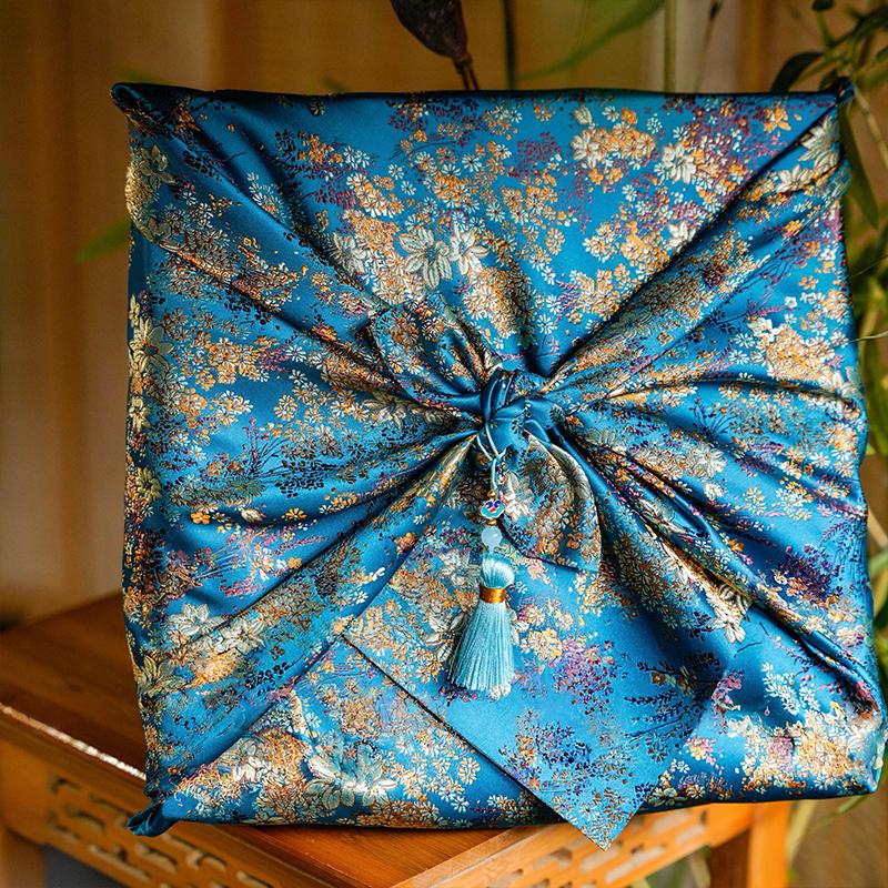 70x70cm Japanese Style Bento Packaging Cloth Furoshiki Handkerchief Travel Picnic Portable Festival Gift Teacup Wrapping Cloth