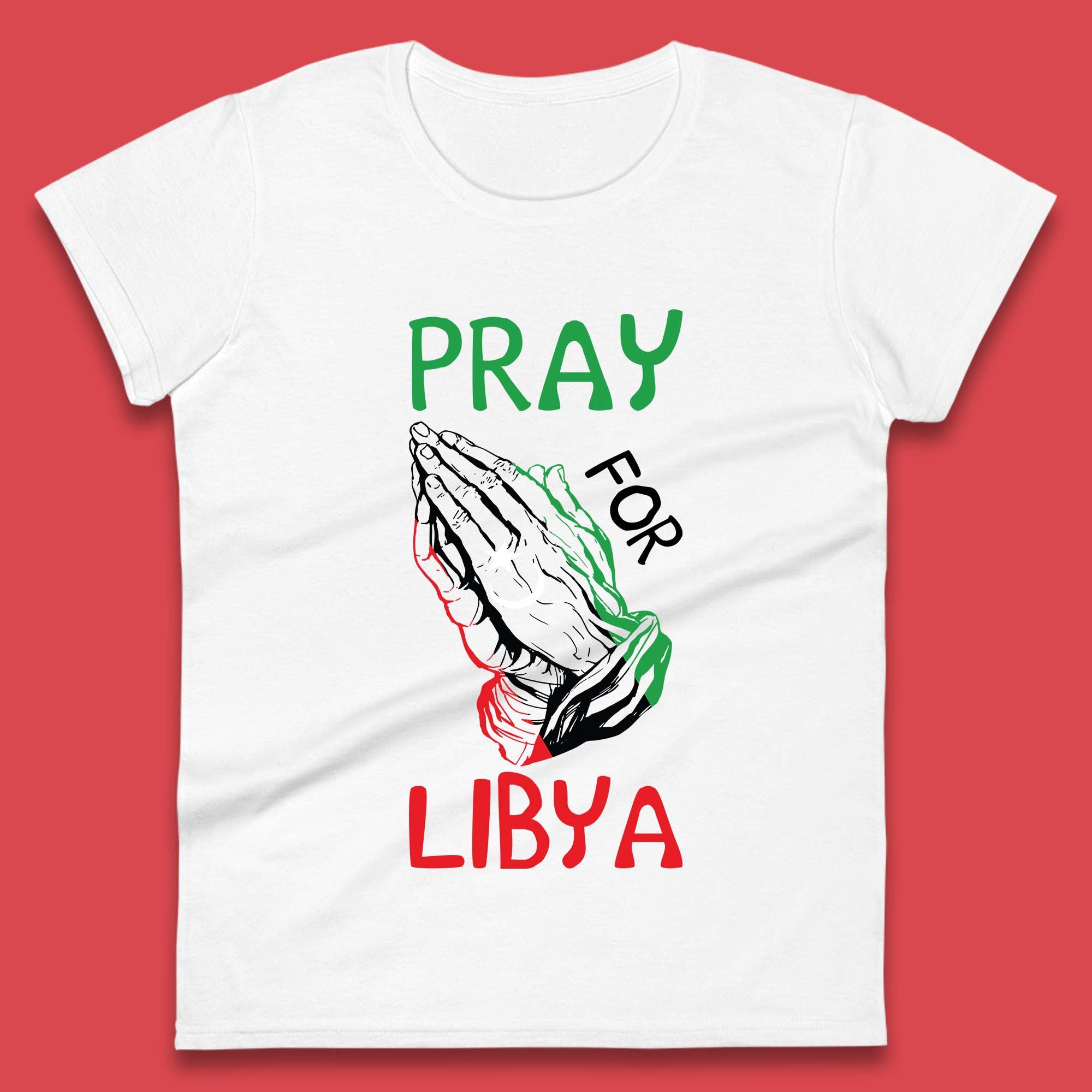 Pray For Libya Stand With Libya Help Libya Flood Solidarity Womens Tee T Shirt Mens Tops Unisex Top M