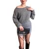 European & American Women's Fashion 2026: One-Shoulder Long-Sleeved Bodycon Skirt with Belt (Autumn Collection).