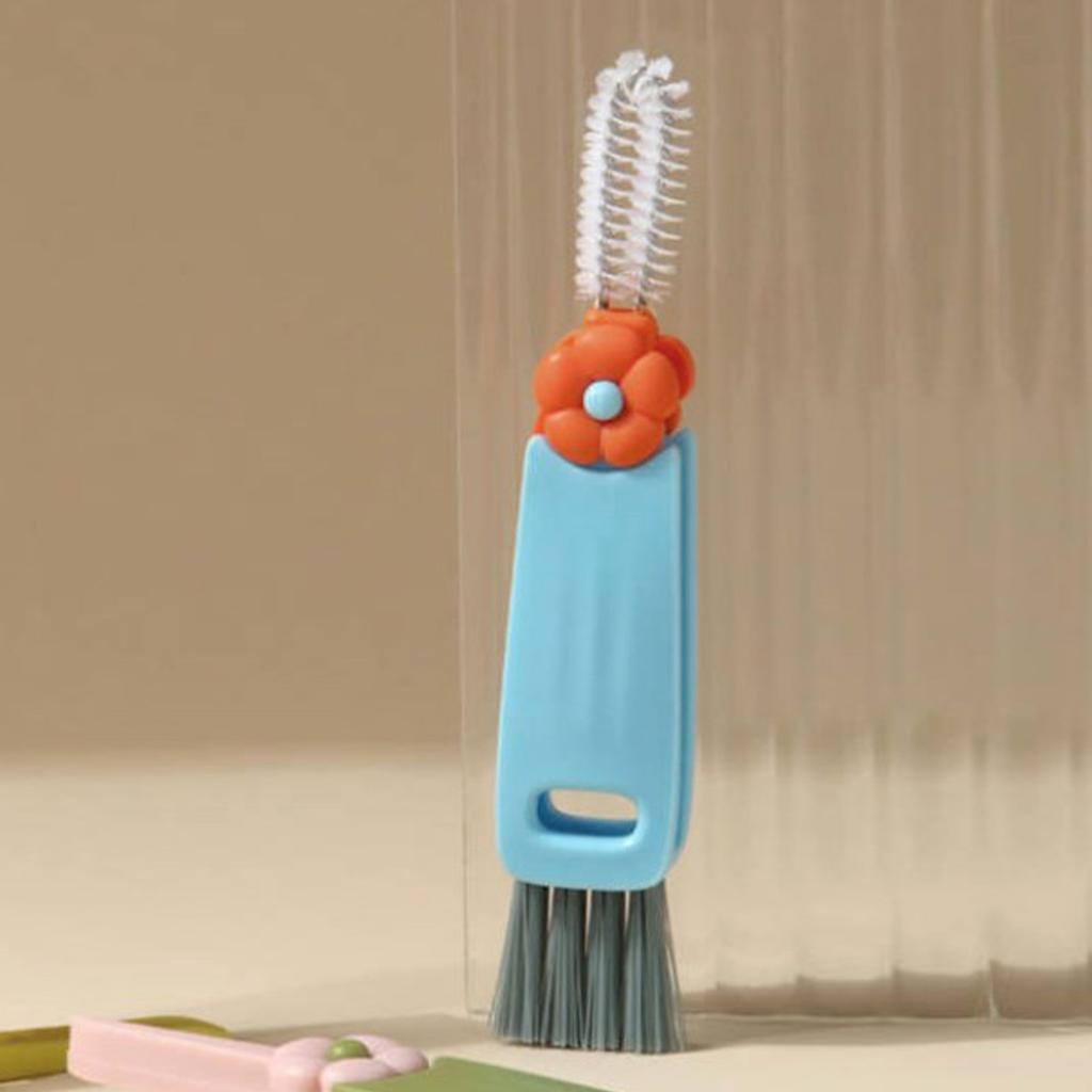 3 In 1 Cup Lid Cleaning Brush Soft Bristles Multi Functional Cup Cleaning Tools for Milk Bottle