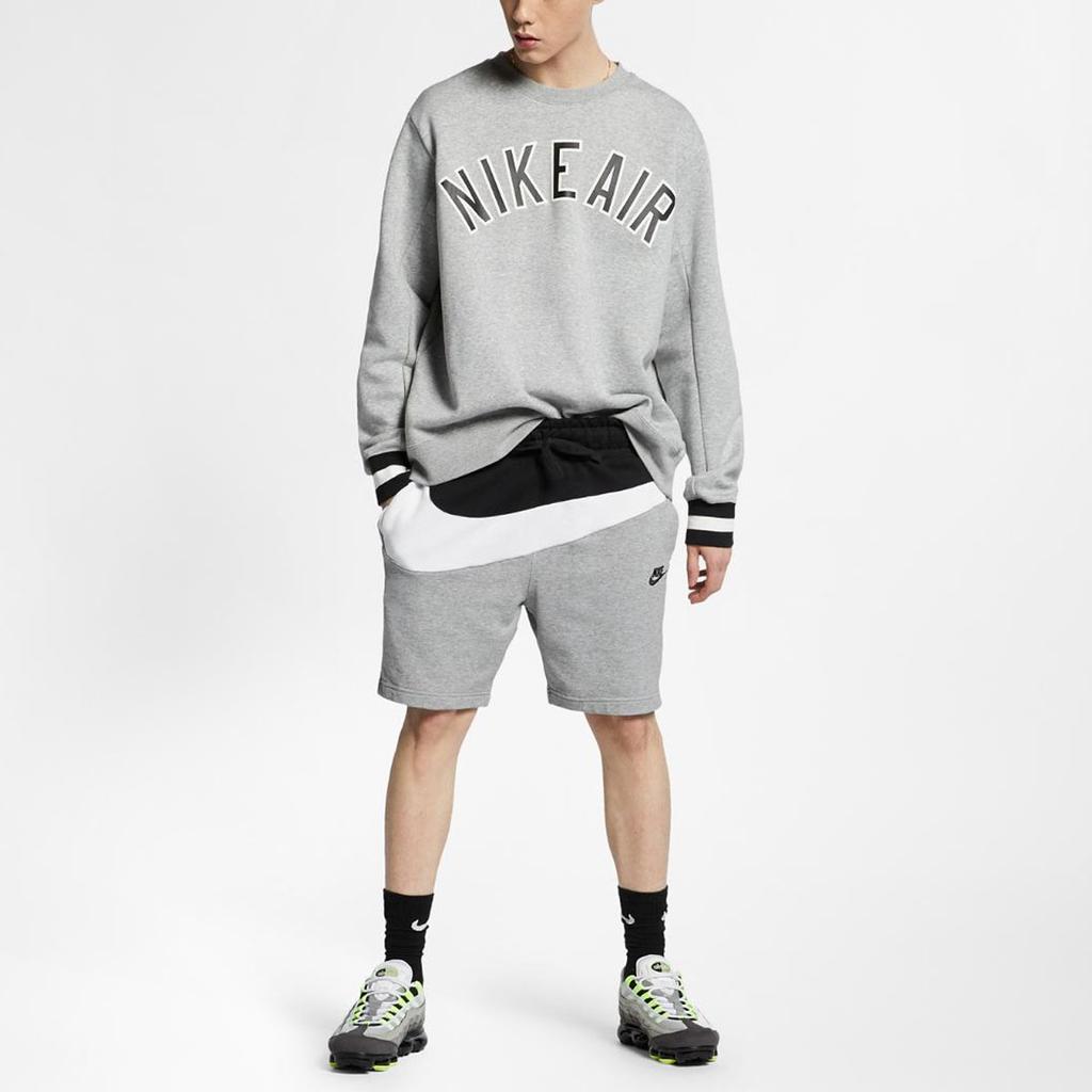 Nike Sak As M Nsw Hbr Colorblock Large Logo Splicing Elastic Waistband Sports Shorts Gray Men's AR3162-091