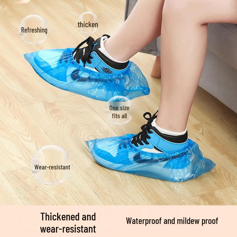 Waterproof Non-Slip Disposable Shoe Covers for Adults and Students - Durable Non-Woven Fabric for Indoor Use