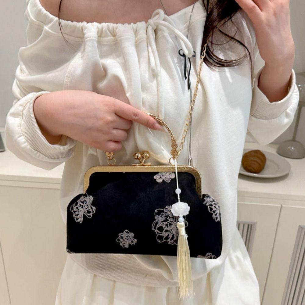 Elegant Chinese Style Handbag Cheongsam Accessories Hanfu Clutch Bag Retro Ladies Shell Bag  Women