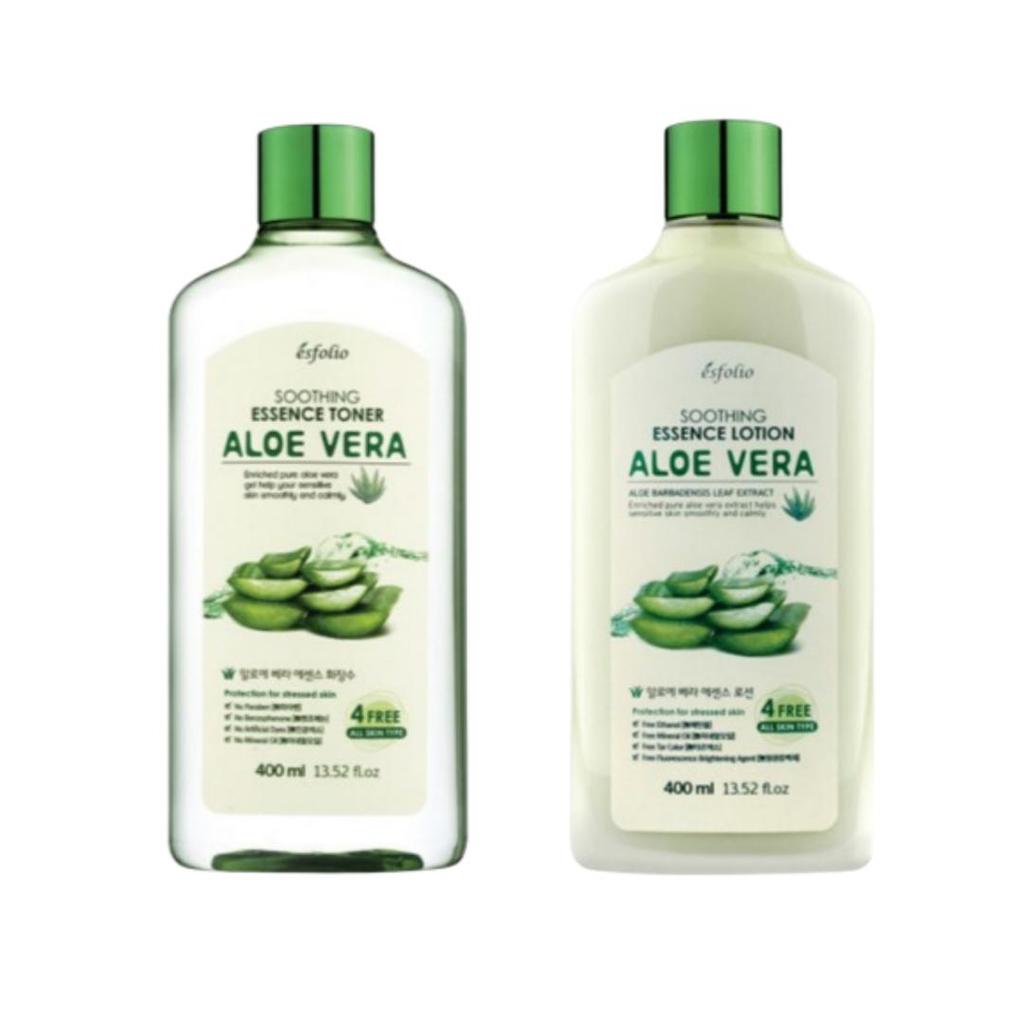 Esfolio Aloe Vera Soothing Essence Toner, Lotion, Cream – Korean Skincare Hydration