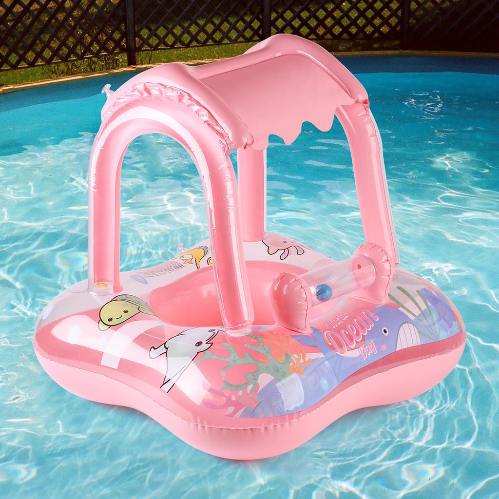 Pool floats with canopy for Kids Toddler Infant Pool Float for Baby Swimming Ring Floaties for Pool Beach Toys for Party
