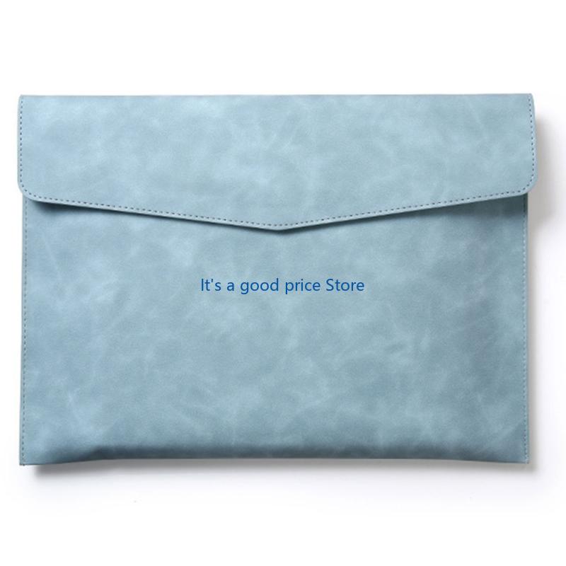 Leather Document Folder Closure File Organiser Storage Pouches 100 Sheets Capacity for School Office Supplies