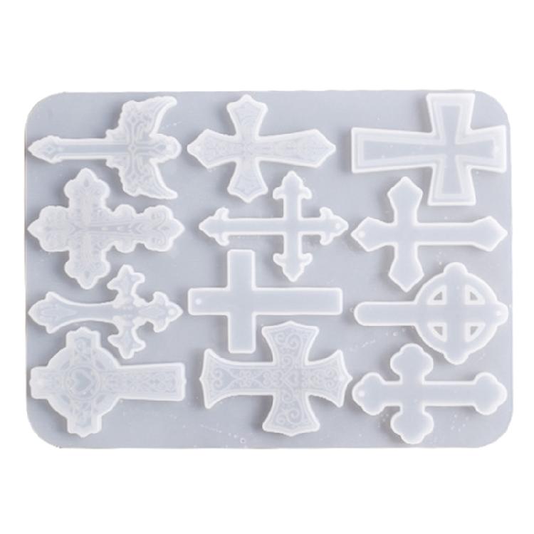 Various Styles Cross Earring Combination Keychain Silicone Mold Epoxy DIY Craft