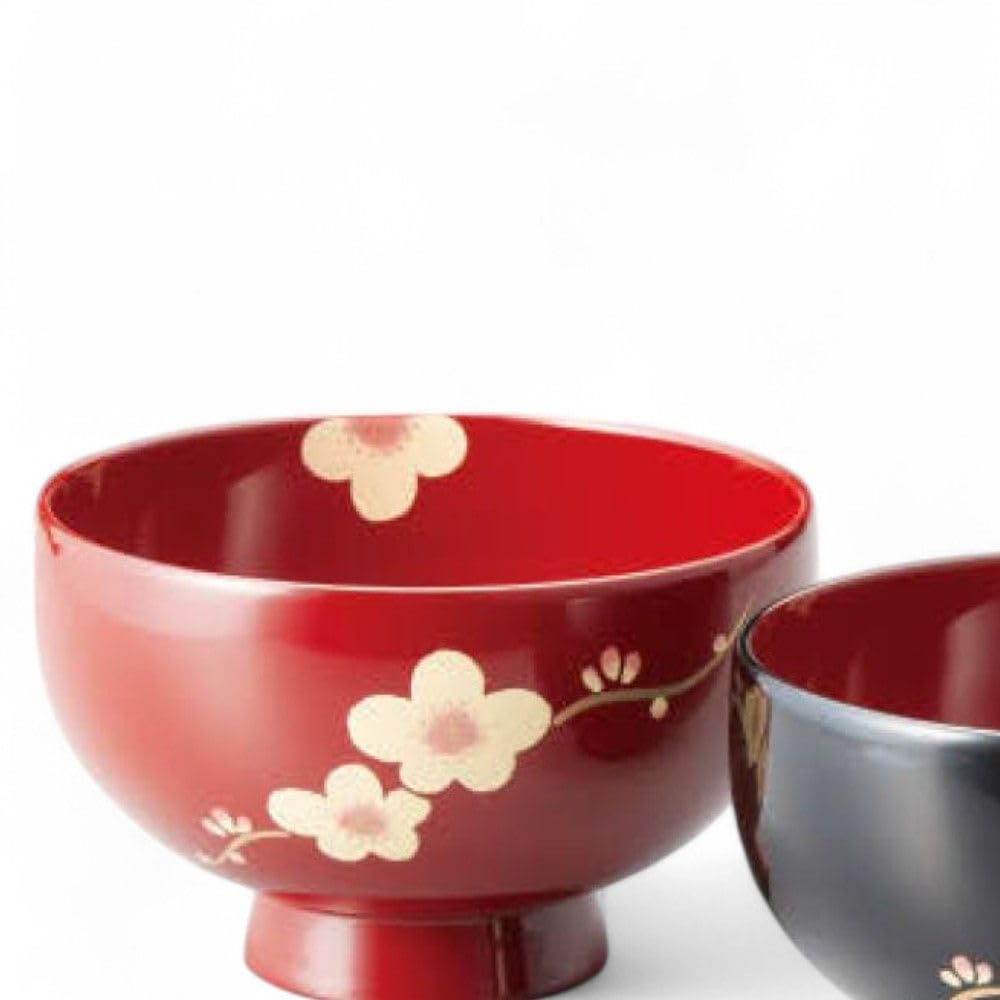 Set of 2 Lacquerware Dishwasher Made in Japan J-kitchens Bowls, Hand-Painted, Safe, PID-529098,