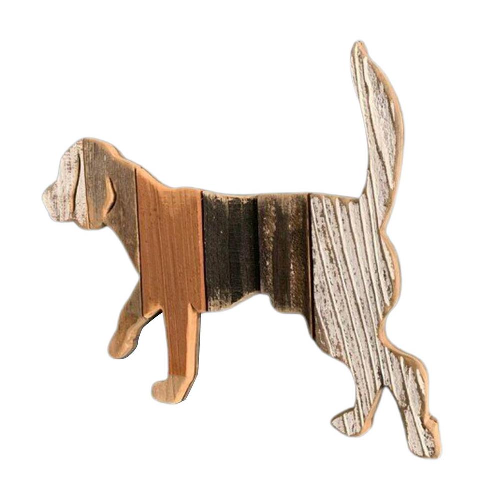New Wood Carving French Bulldog Rustic Home Wall Hanging Decor Wooden Art Animal Dog Statue Wall Art Corgi Sculpture Ornament