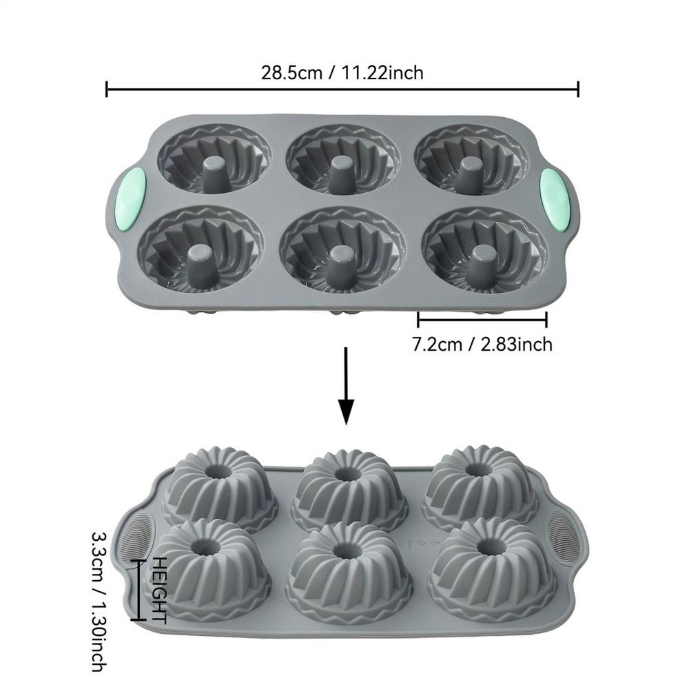 

New Silicone Ice Mold 6-Cavity Holiday Reusable Craft Supplies Silicone Wreath Cocktail Ice Mold For Freezer Chocolate Cake Food