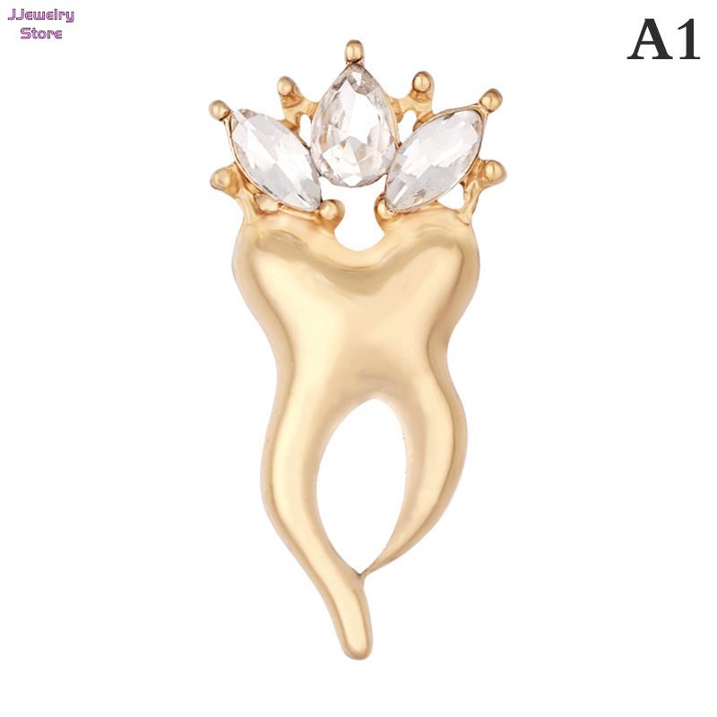 Cartoon Tooth Pins Protect Your Dental Enamel Pins Dentist Doctor Clothes Jewelry Collar Lapel Badge Brooch for Medical Students