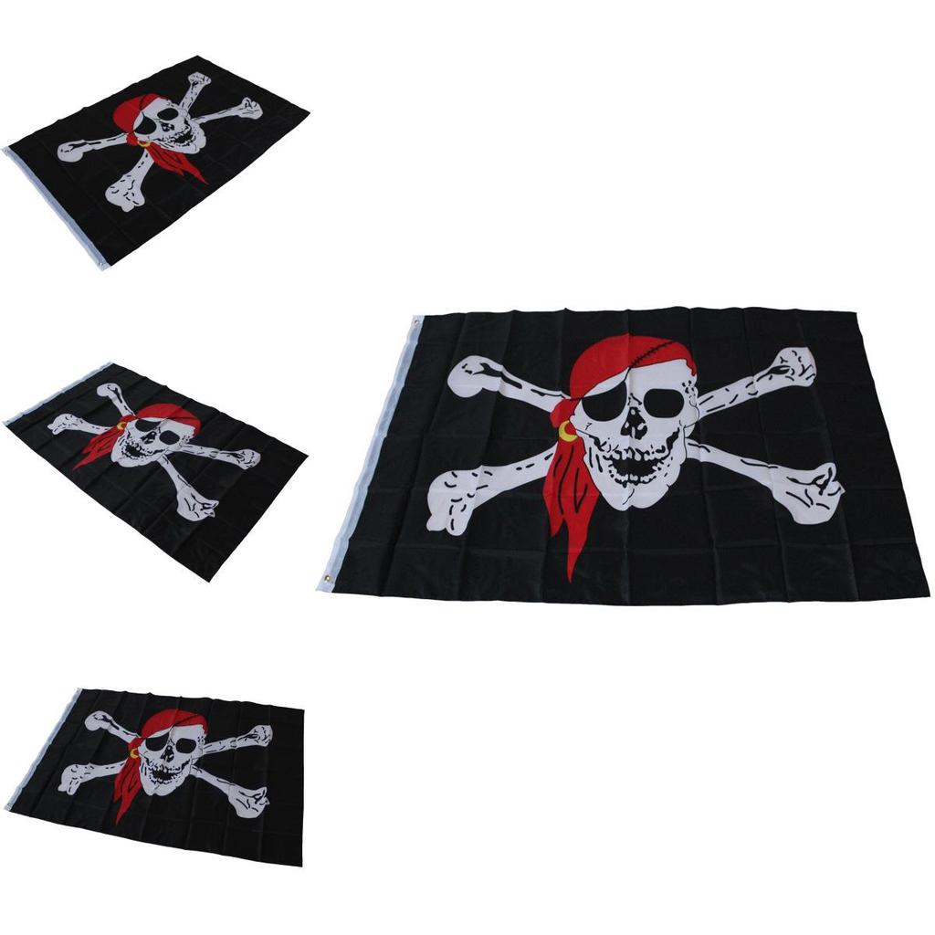 Pirate Flag Banner Polyester Material Halloween Party Decoration For Pirate Fans