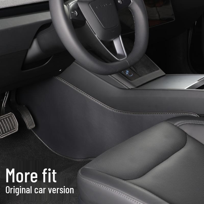 Tesla Model Y/Version 3 Center Console Anti-Kick PU Leather Protection Pad