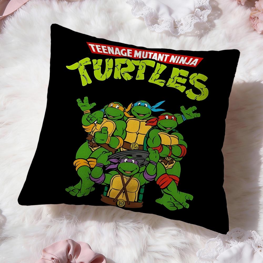 m-Mutant Ninja Turtles Cushion Cover Premium Comfort Reversible Pillow Cove -Two in One Design for Any Room & Car Interior
