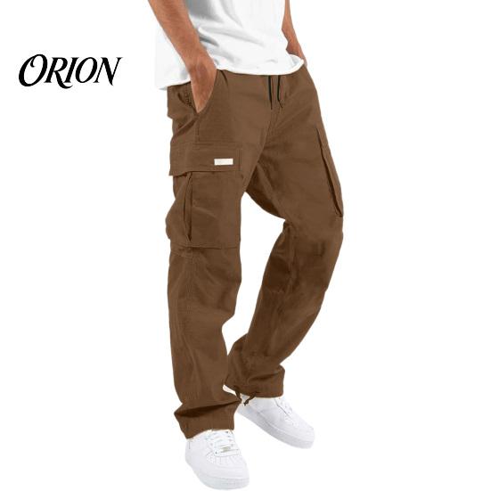 Weiche Hautfreundliche Lounge-Hose Herren Cargohose, Lockere Passform Jogginghose mit Verstellbarem Kordelzug Stylischer Hip-Hop-inspirierter Bündchen, Mehrere Taschen,